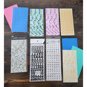 Alphabet Letter Stickers Lot of 11 NEW Scrapbooking Misc Retired Vintage #21